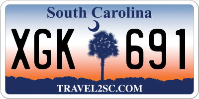 SC license plate XGK691