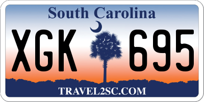 SC license plate XGK695