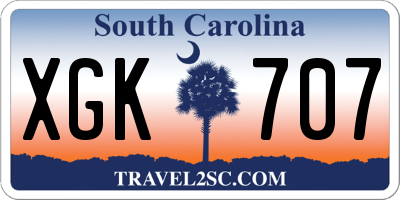SC license plate XGK707