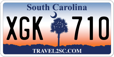 SC license plate XGK710