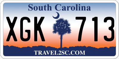 SC license plate XGK713