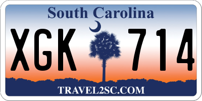 SC license plate XGK714
