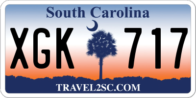 SC license plate XGK717