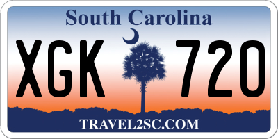 SC license plate XGK720