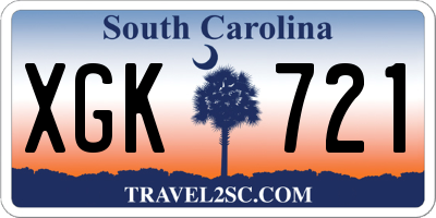 SC license plate XGK721