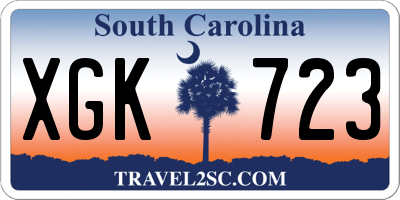 SC license plate XGK723
