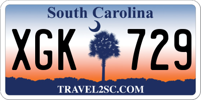 SC license plate XGK729