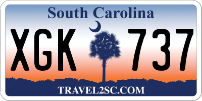 SC license plate XGK737