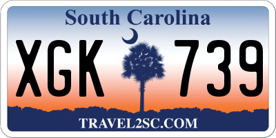 SC license plate XGK739