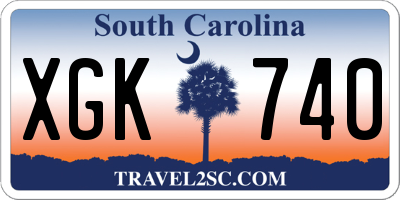 SC license plate XGK740