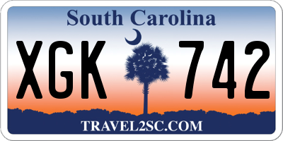 SC license plate XGK742