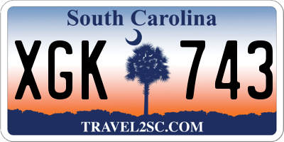 SC license plate XGK743