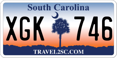 SC license plate XGK746