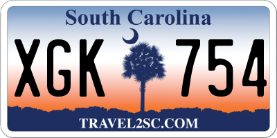 SC license plate XGK754
