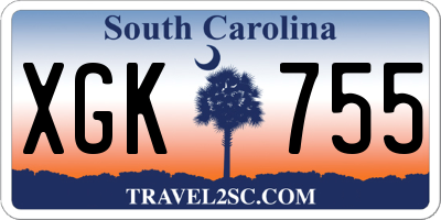 SC license plate XGK755