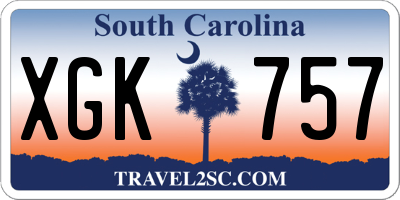 SC license plate XGK757
