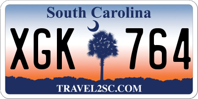 SC license plate XGK764