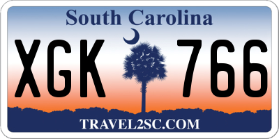 SC license plate XGK766