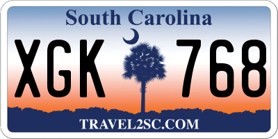 SC license plate XGK768