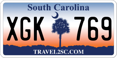 SC license plate XGK769