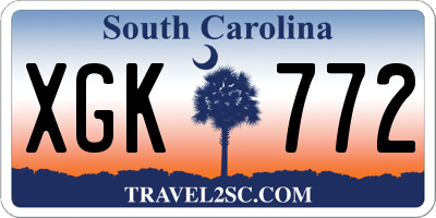 SC license plate XGK772