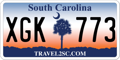 SC license plate XGK773