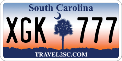 SC license plate XGK777