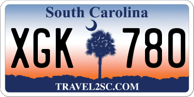 SC license plate XGK780