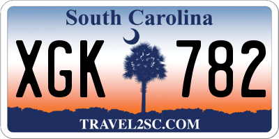 SC license plate XGK782