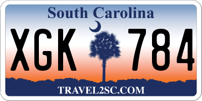 SC license plate XGK784