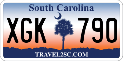 SC license plate XGK790
