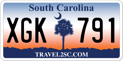 SC license plate XGK791
