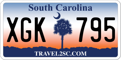 SC license plate XGK795