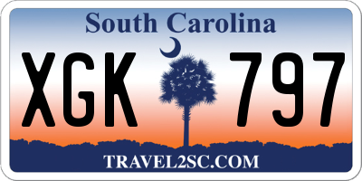 SC license plate XGK797