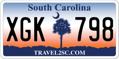 SC license plate XGK798
