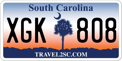 SC license plate XGK808