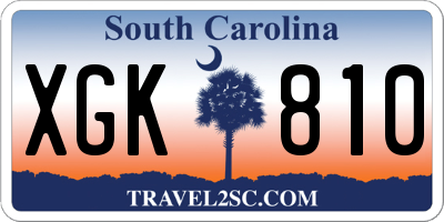 SC license plate XGK810