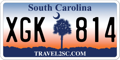 SC license plate XGK814