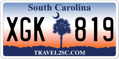 SC license plate XGK819