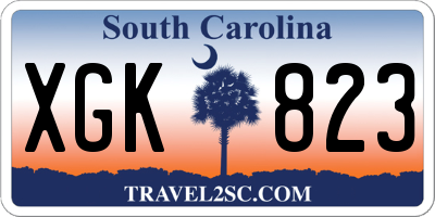 SC license plate XGK823