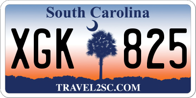 SC license plate XGK825
