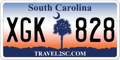 SC license plate XGK828
