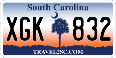 SC license plate XGK832