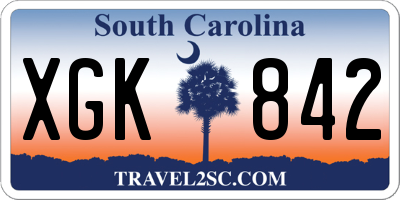 SC license plate XGK842