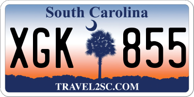 SC license plate XGK855