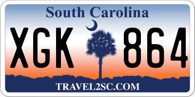 SC license plate XGK864