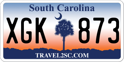 SC license plate XGK873