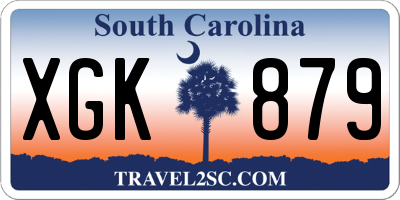 SC license plate XGK879