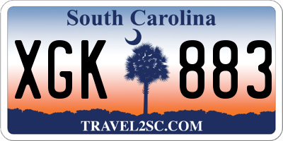 SC license plate XGK883