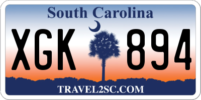 SC license plate XGK894